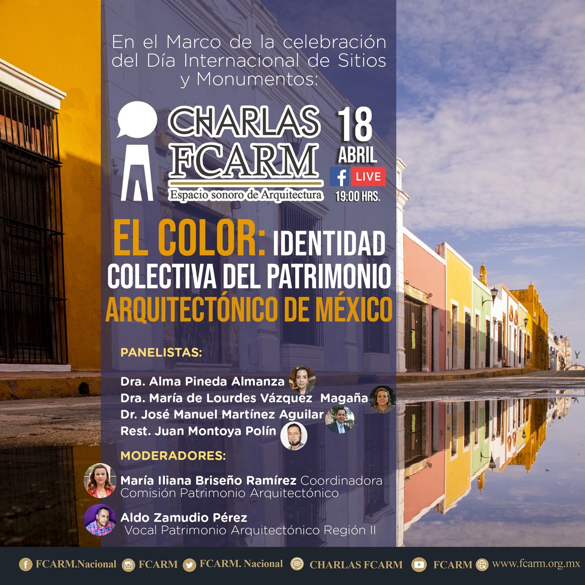 FCARMNacional's tweet photo. #CharlasFCARM 𝐄𝐋 𝐂𝐎𝐋𝐎𝐑: 𝐈𝐃𝐄𝐍𝐓𝐈𝐃𝐀𝐃 𝐂𝐎𝐋𝐄𝐂𝐓𝐈𝐕𝐀 𝐃𝐄𝐋 𝐏𝐀𝐓𝐑𝐈𝐌𝐎𝐍𝐈𝐎 𝐀𝐑𝐐𝐔𝐈𝐓𝐄𝐂𝐓𝐎́𝐍𝐈𝐂𝐎 𝐃𝐄 𝐌𝐄́𝐗𝐈𝐂𝐎.
Este 18 de abril a las 19 hrs. por https://t.co/VhKyEcWxx7 https://t.co/kixfZVZwME