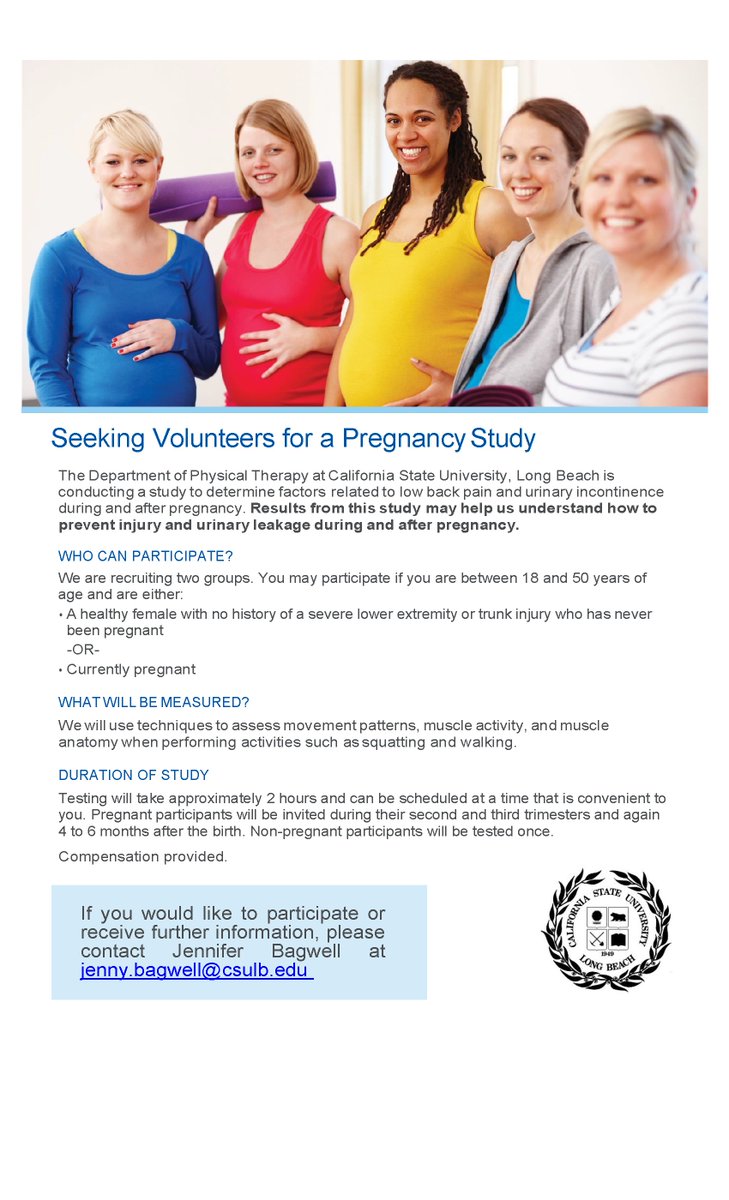 JennyBagwellPT's tweet photo. We are looking for pregnant and post-partum females to participate in one of two diferent research studies! This research aims to improve perinatal health by helping us better understand how to prevent injury and urinary leakage during and after pregnancy! Please reteet! https://t.co/e4w1esvWwc
