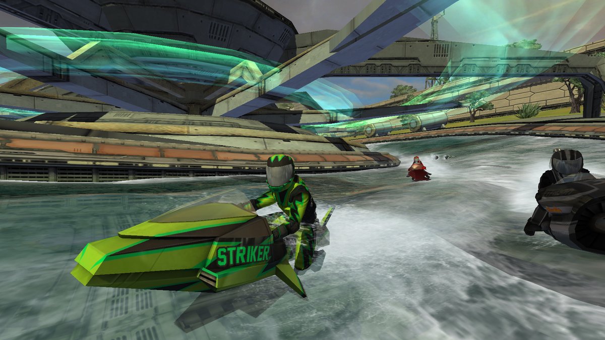 vectorunit's tweet photo. While you're racing the waves in #RGP2, remember to wait until you've landed to activate your boost. Don't try to use it in midair, as you'll get a bigger, better boost if you hit in while you're in the water! Play now for free with a @GooglePlay #PlayPass subscription! https://t.co/TXz3fJkm0v
