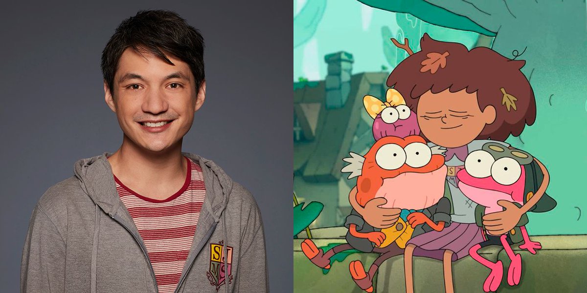screenrant's tweet photo. #Amphibia creator @Radrappy sat down with us to celebrate the beautiful story he has crafted for Anne Boonchuy and her friends over the last few years as we approach the series finale. Read our full interview here: https://t.co/XSux8q73aZ https://t.co/IIBC8S96NT