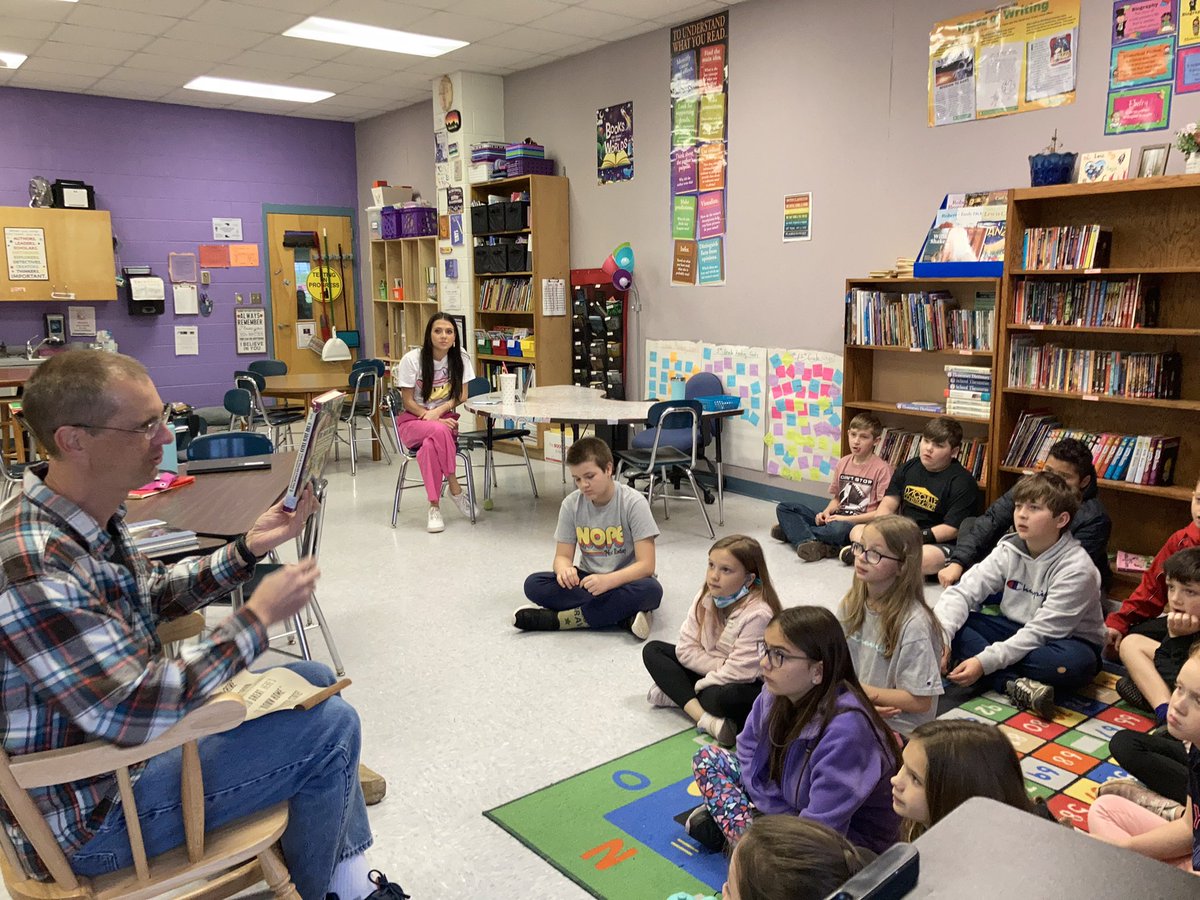 HagamanNC's tweet photo. Thanks to Mrs. Combs 4th grade at Cove Creek for allowing me to share some Jack Tales and this morning.  What a wonderful group of students!
#CoveCreekSchool  #WeAreWatauga https://t.co/YdrzaNQG4e