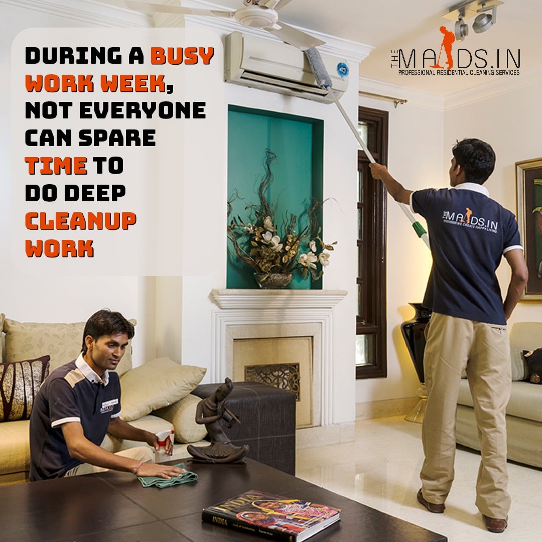 manmachinegroup's tweet image. During a busy work week, not everyone can spare time to do deep cleanup work.

Trust that themaids. in cleaning services tailor-made programs can help your organization stay on top of its cleanliness game.
 
Visit- themaids.in

#homecleaning #cleanhome #clean