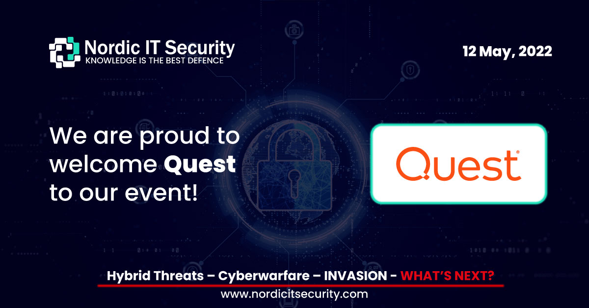 Quest and One Identity join the lineup of cybersecurity experts at Nordic IT Security to share insights into preparing for and recovering from Active Directory security threats, as well as protecting your privileged accounts
 and privileged users from cyberattacks.