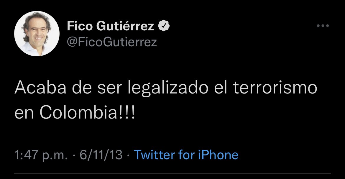 CesarPachonAgro's tweet photo. Esto pensaba Fico sobre la paz en el 2013. Hoy posa de pacifista.
Siempre mentirosos. https://t.co/vLHvAjyW81