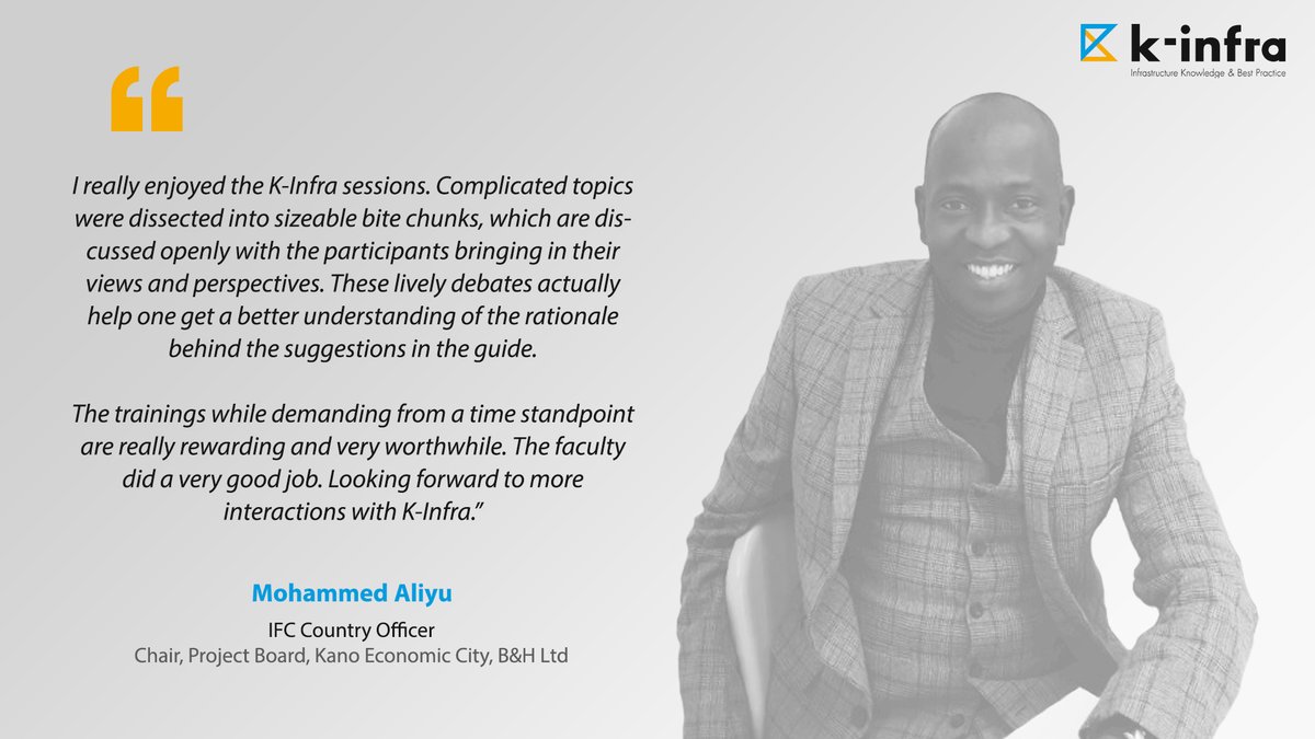 K_Infra's tweet photo. Our Execution course students share their experience!

The Execution level is the third and last level of the Certified PPP Professional (CP3P ©) program.

Enrollment for our next edition is now open. Find out all the information here: https://t.co/eH6mgMwZzt https://t.co/LJC1DSmr2z