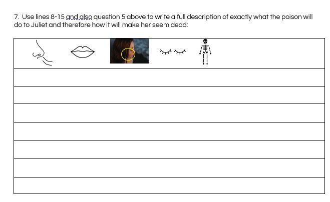 A full SoW (booklets) for Romeo and Juliet - KS3.

inc: 
images for display
assessment
plot triangle
30+ lessons  (our lessons are short - 40 mins in a SEND school.)  

All inspired and adapted from BRILLIANT work by @amy6313 

dropbox.com/sh/9m5eg0d1oh6…