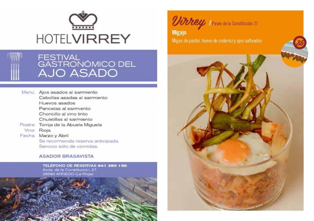 #Migajo, migas de pastor, huevo de
codorniz y ajos salteados. Nuestra propuesta de la
#RutadelPinchodelAjo que podéis degustar desde el
próximo jueves.

¡Os esperamos en el #gastrobar!

#ajo #migas #pinchodelajo
 #arnedo #larioja #virrey