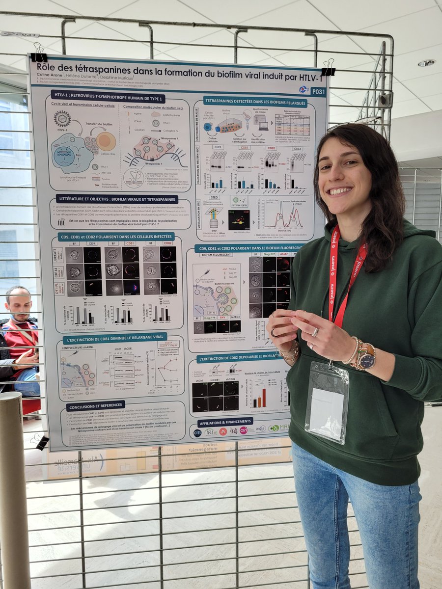 <a href="/JFV2022/">Jesus Flores</a> Poster session on HTLV1 and Tetraspines by #AroneColine <a href="/IRIM_life/">IRIM</a> <a href="/VirAssemblyLab/">Membrane Domains and Viral Assembly Lab</a> 🤩👏👏