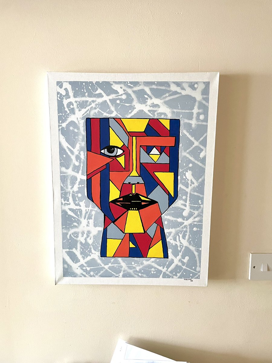 “Party Face” - Acrylic on canvas. 

24in by 18in

12/04/2022.

#art #ArtistOnTwitter #abstractart