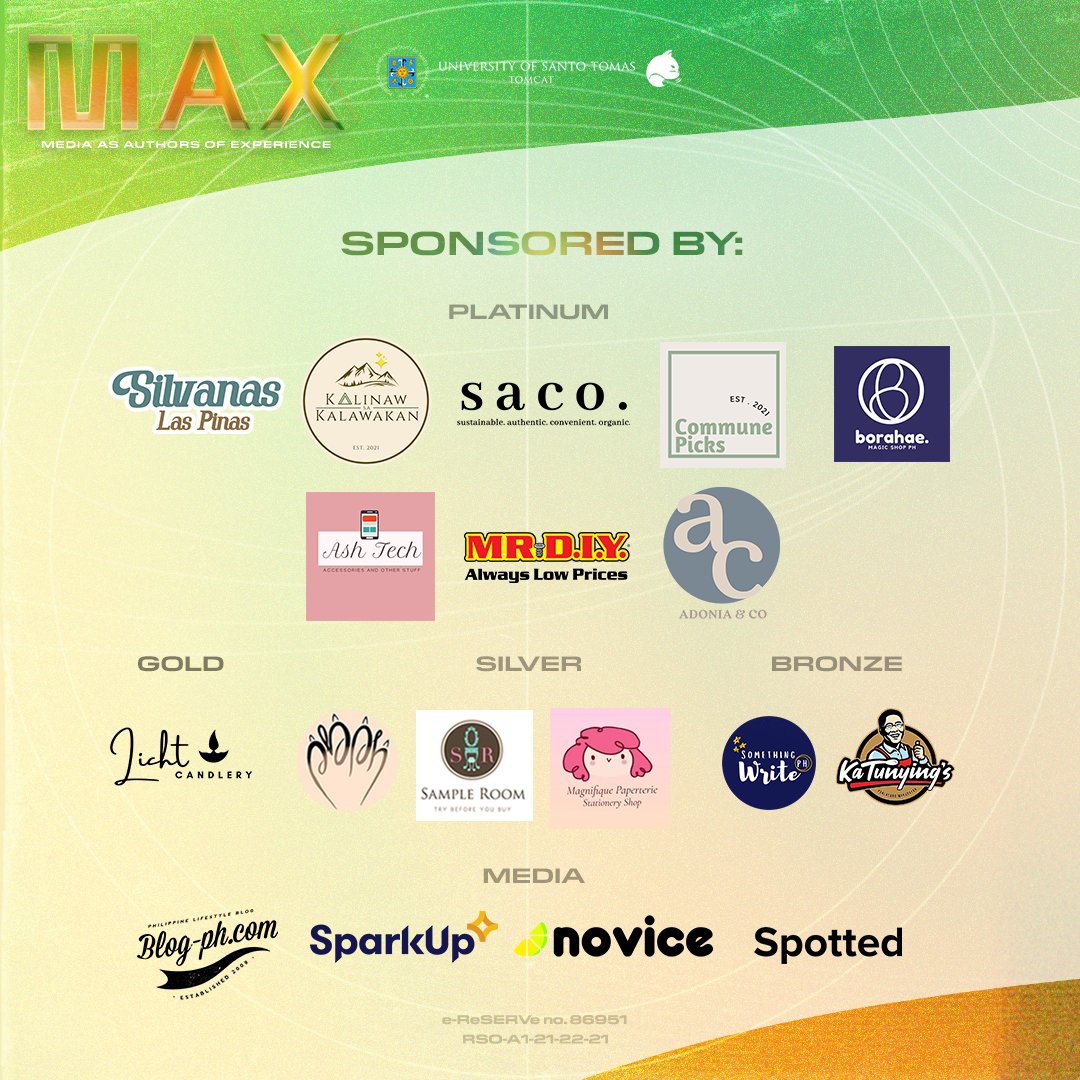 TOMCATust's tweet photo. Bringing #MAX2022 into life has been a great journey.
On behalf of TOMCAT - UST, we would like to express our gratitude to our partner organizations and sponsors who made this special event possible.
#PrimeOfInfluence https://t.co/D2MqHkQzOj