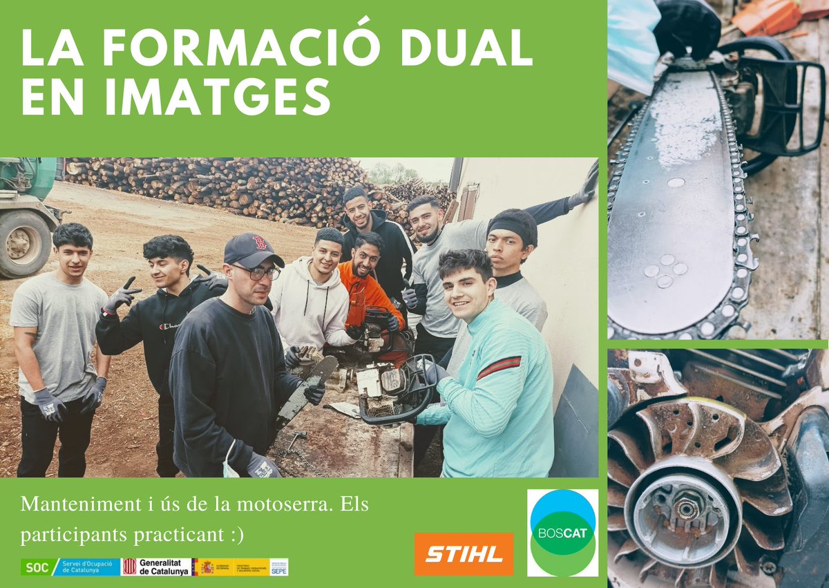 fedboscat's tweet photo. Molt contents de poder presentar als participants nostres de la formació dual!!
Estan molt motivats i amb ganes de començar a treballar al bosc.

#SOCdual #FPODual #ContractesxJoves #SOCFPdual #Boscos #Persones @ocupaciocat https://t.co/02qxm43oDx