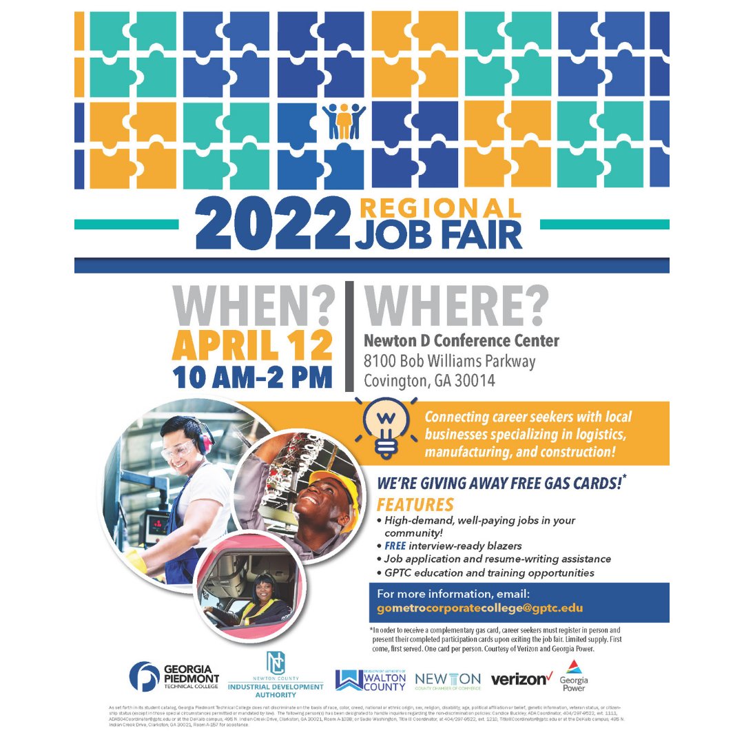 Today's the DAY! Come see us at the Regional Job Fair. You can find most of the Walton volunteers in the Clothing Closet. We are ready to fit you with a blazer and share a pep talk before you meet the 30+ employers gathered to MEET YOU.