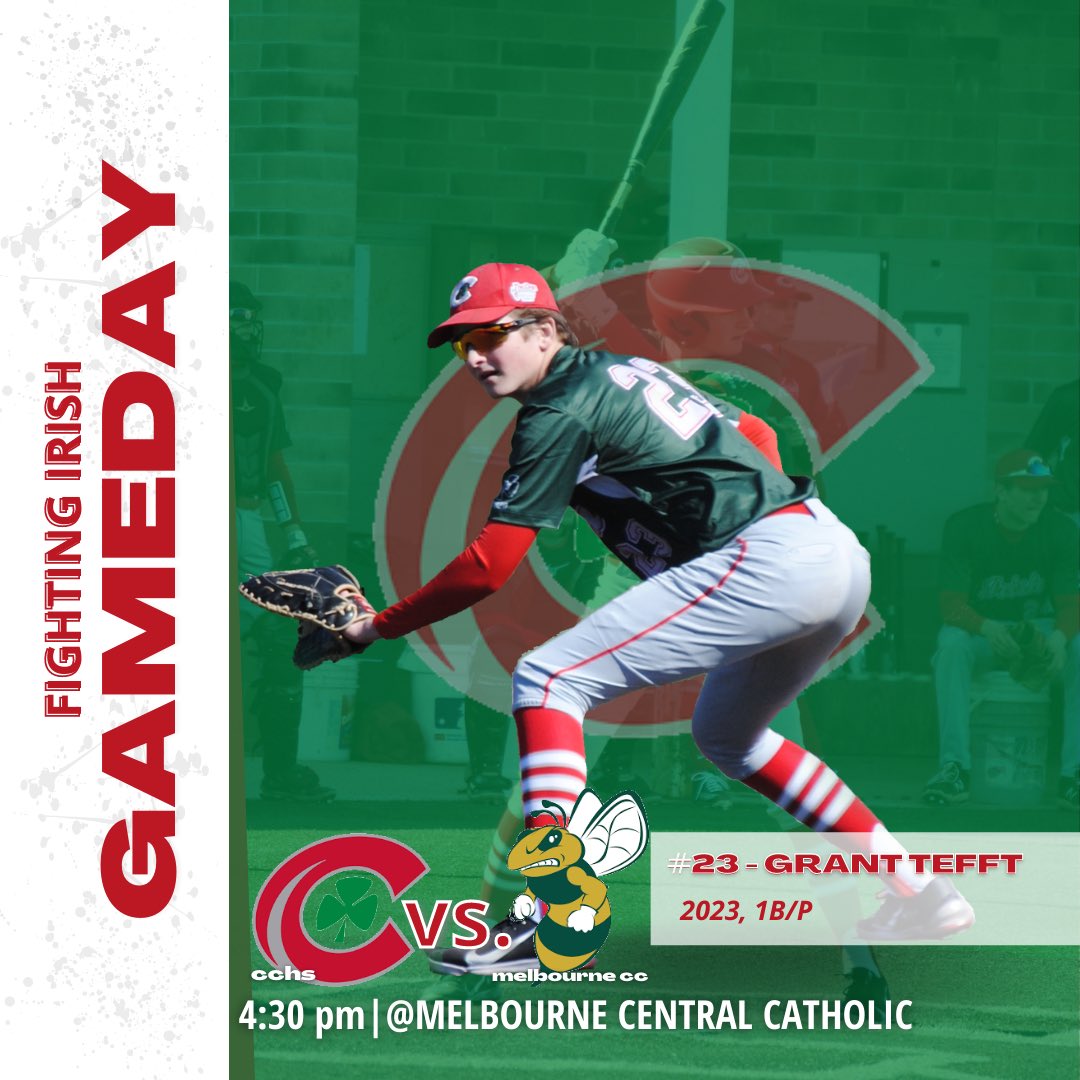 CCHSIrishBSBL's tweet photo. Game 2 of 3 in our “Florida Series” against @MCC_Baseball3. Go Irish! ⚾️☘️ https://t.co/o3l2IB46Jm