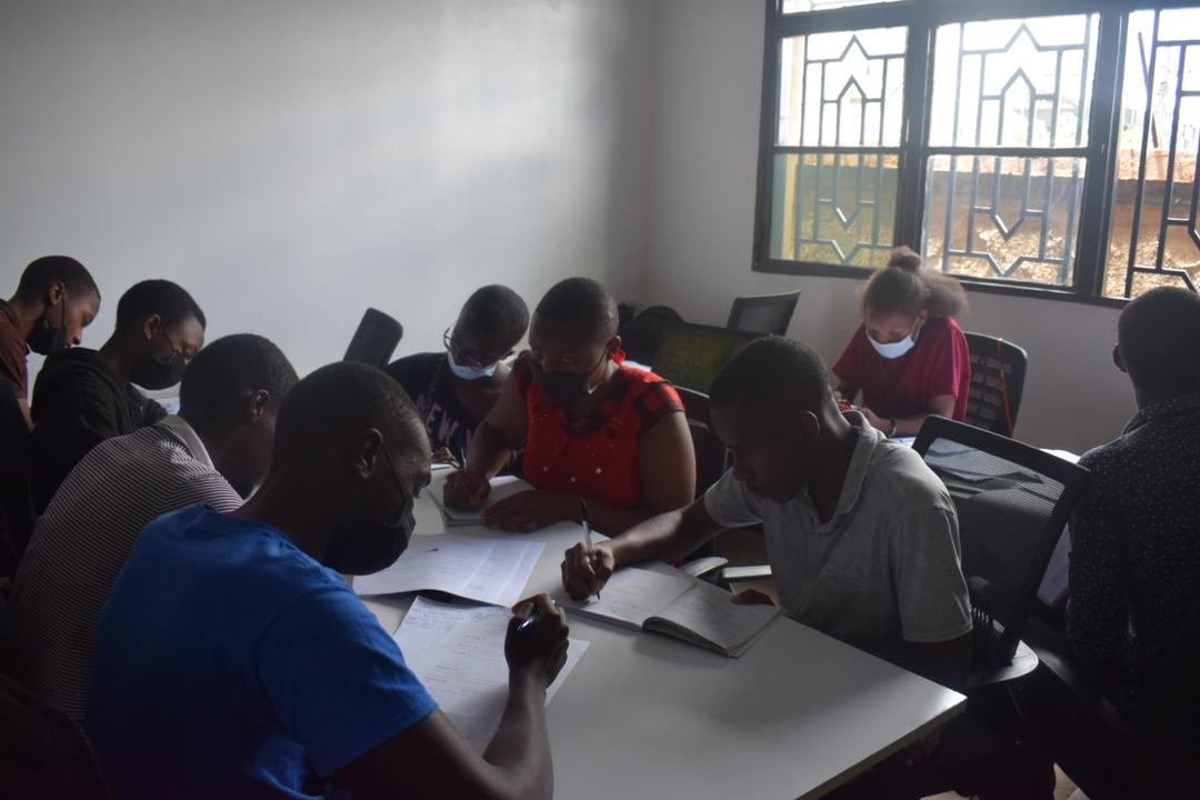 OlympiadRwanda's tweet photo. #team_working, all of the participants are in their groups preparing Purple Comet! ,Math Meet! team mathematics competition designed for middle and high school students conducted annually since 2003, participants are in their teams before starting an online exam. https://t.co/2dJABi0wd4