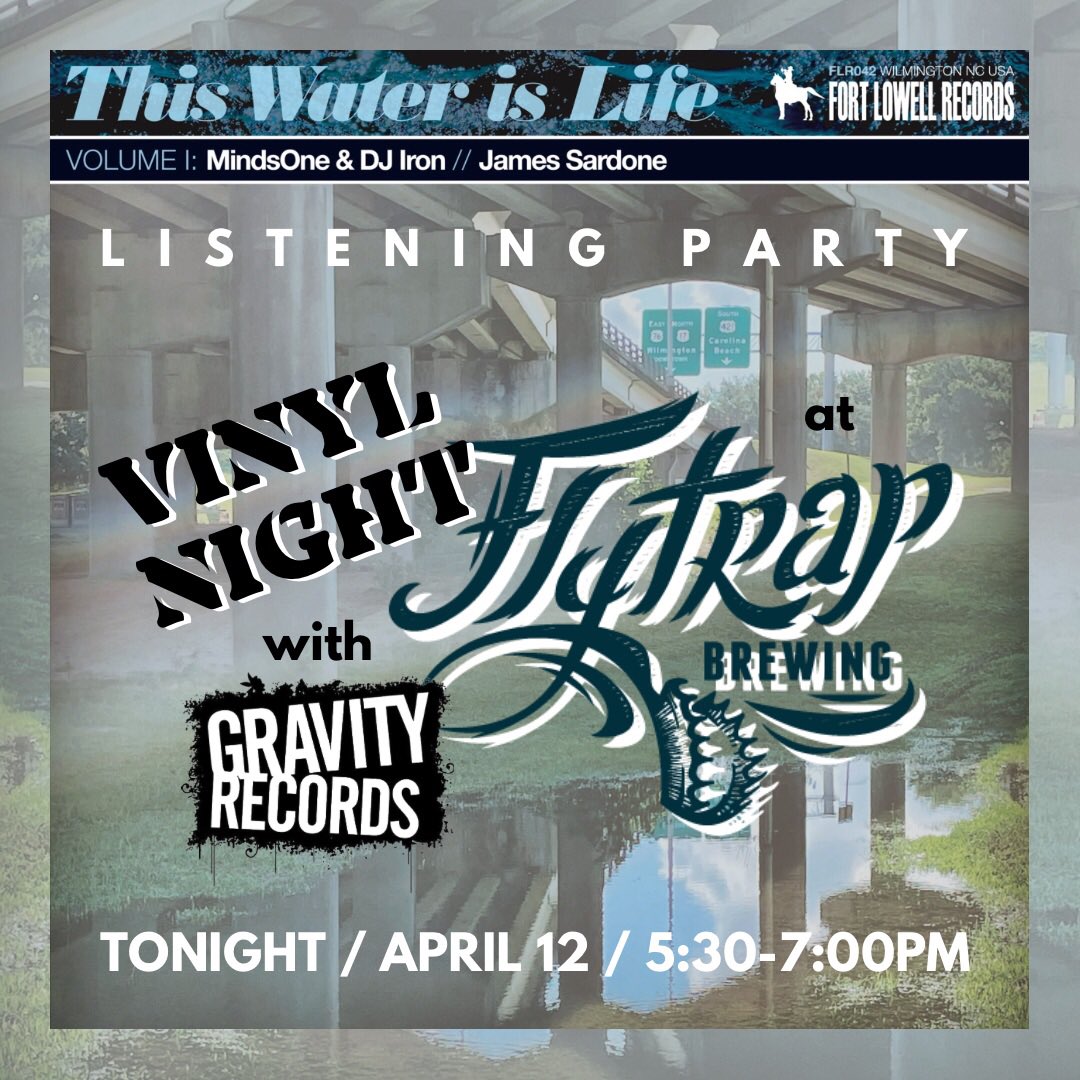 Join us + <a href="/GravityRecords/">Gravity Records</a> tonight (Apr 12) at <a href="/FlytrapBrewing/">Flytrap Brewing</a> for ‘VINYL NIGHT’ as we drop the needle on ‘This Water is Life, Vol. I’ for an advanced listen of our Earth Day release featuring new music from MindsOne &amp; DJ Iron and James Sardone! Stop by for a beer + beats! #ILM