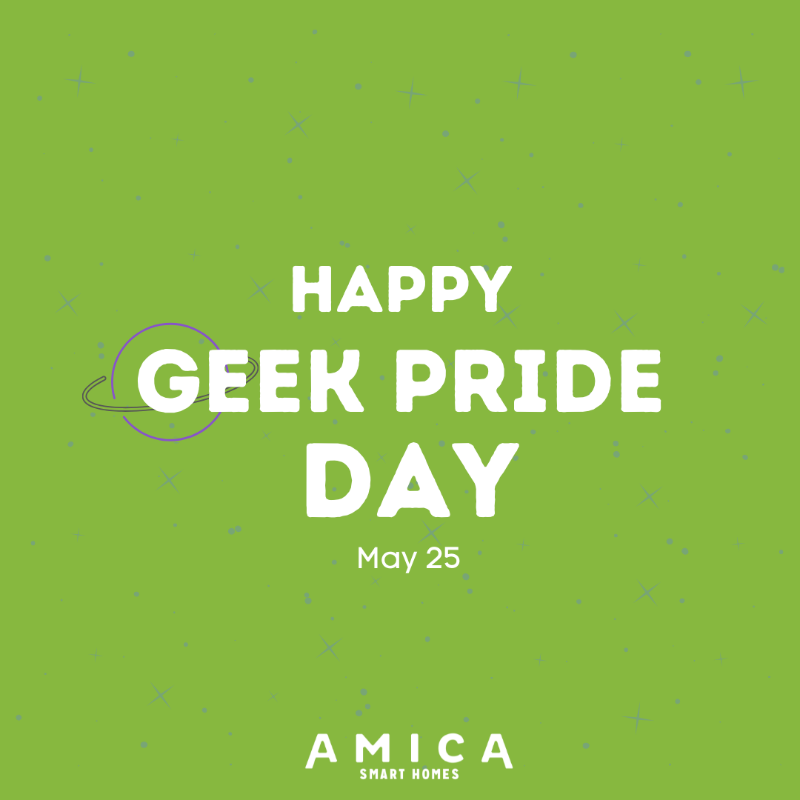 AmicaSmartHomes's tweet photo. Did you know today is Geek Pride Day? A day to celebrate all things geeky. We feel seen.#geekculture #techgeeks #smarthomeexperts #geekprideday #loxoneexperts