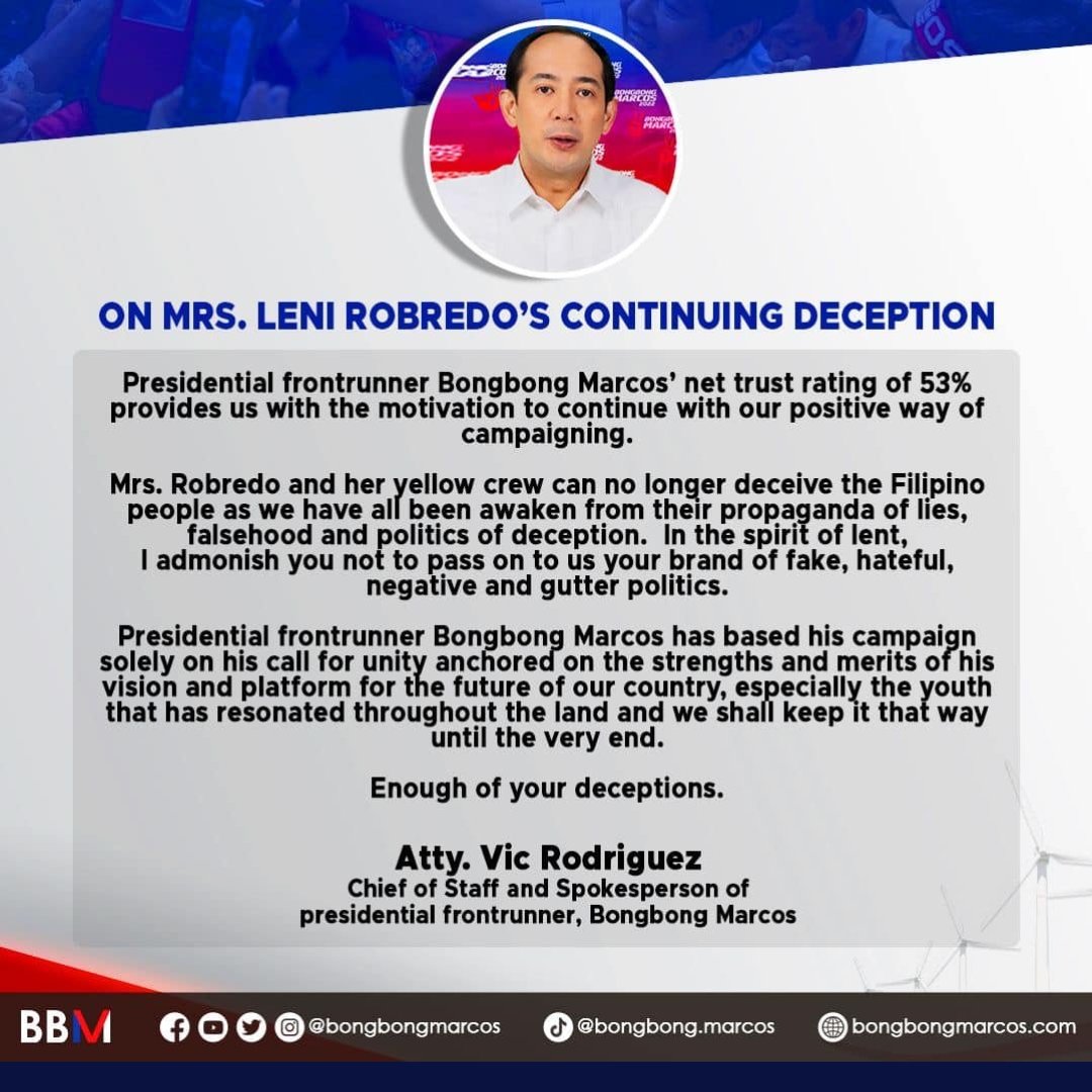 Mrs. Robredo would be the correct form of address for <a href="/lenirobredo/">Leni Robredo</a> if she were still First Lady of Naga &amp; wife to the late, then Mayor Jesse. Refusing to acknowledge Leni as the duly-elected VP won't minimize her legitimacy.

Leni was the Winner—Marcos the Sore Loser.

FACT YOU.