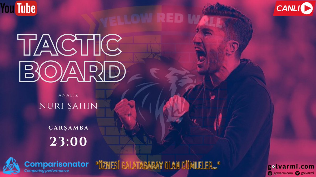 yellowredwall's tweet image. #YRWTV🦁

Antalyaspor&apos;un ve #NuriŞahin&apos;in performansı merakımızı cezbetti ve biraz daha detaylı bakalım dedik.

YARIN gece 23:00&apos;de @golvarmi &amp;amp; @ComparisonatorT katkılarıyla Kahvehane Wall tadında bir #TacticBoard yayını için bekleriz efendim.

ABONE OL!😉
youtube.com/watch?v=vEmFC9…