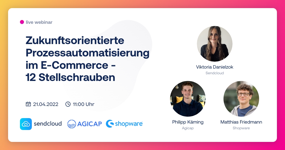 In this panel discussion, Viktoria from <a href="/Sendcloud/">Sendcloud</a>, together with Philipp from <a href="/AgicapGermany/">Agicap Germany</a> and Matthias from <a href="/shopware/">Shopware</a>, will show you how you can easily automate and optimize ecommerce processes. 📢

See all topics and register here (German only):

fcld.ly/sendcloud-12st…