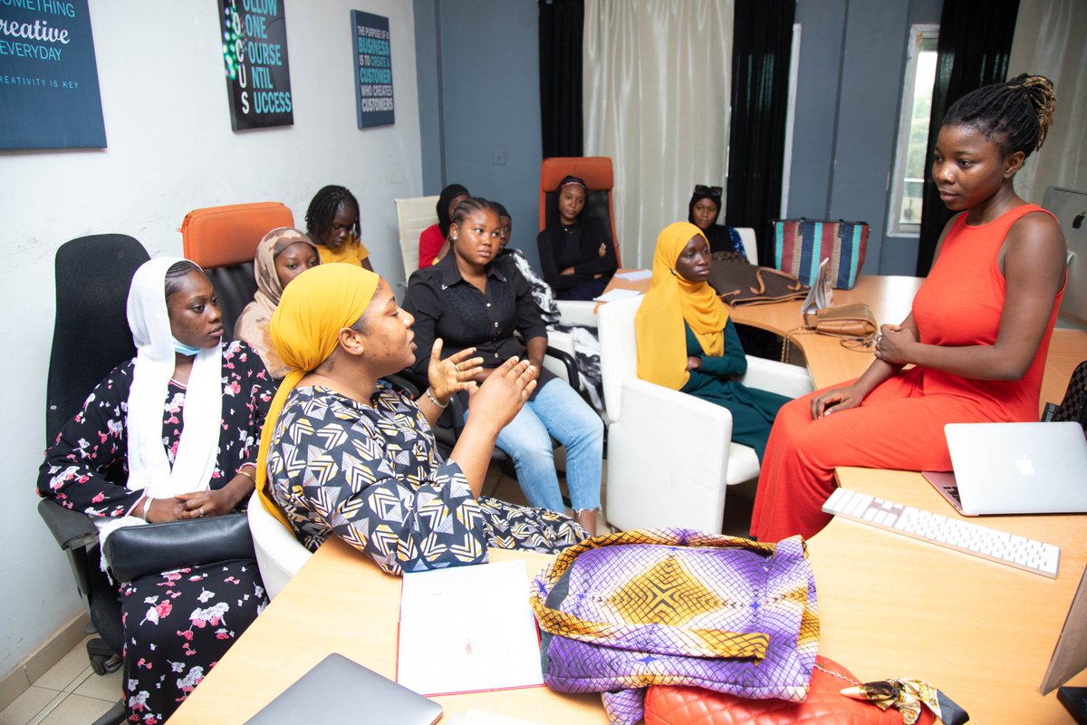 stateofmic's tweet photo. Today we began our training program for fifteen female students in #multimedia. Among them are students from #UTG and #MAJAC. As we step up our efforts to train these young ladies, we hope to increase the number of experts in the multimedia sector in The Gambia. https://t.co/KADkrzYh8Z