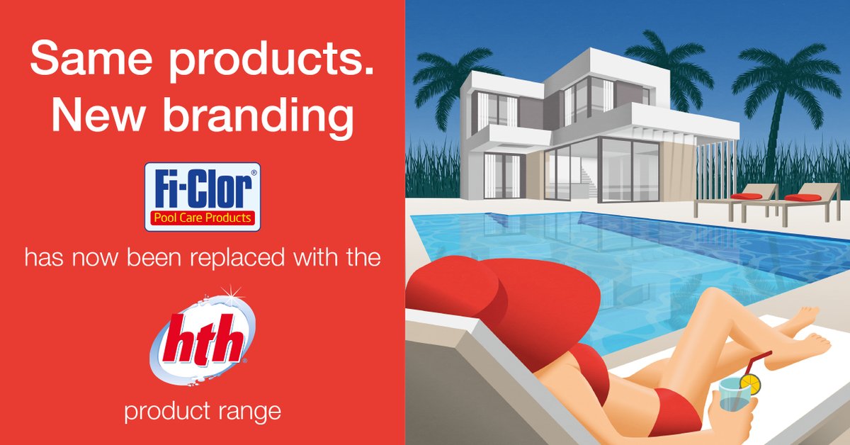 The Fi-Clor brand of residential swimming pool and spa chemicals has changed and can now be found under the hth brand. You still get the same great products just with new branding.