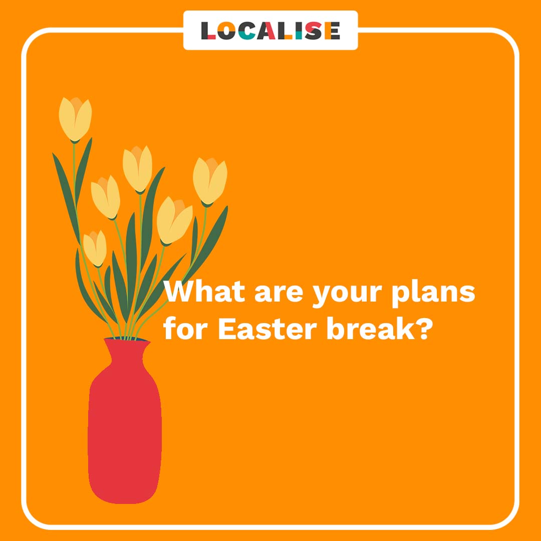 Localiseapp's tweet image. Good Afternoon Everyone! 🌷How are we feeling on this beautiful Tuesday afternoon?

Easter is getting closer and closer! Which brings us to our question. What are your plans for Easter break? Share them with us in the comments down below!

#SpringIntoLocal #ShopLocal