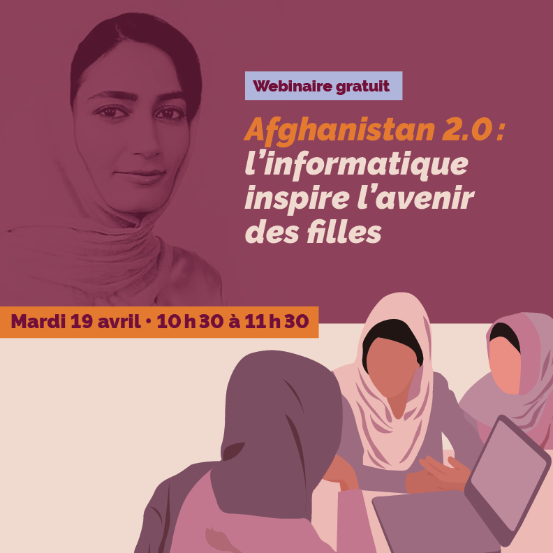 UQO's tweet photo. 📢 RAPPEL: 19 avril ! En Afghanistan, les jeunes femmes utilisent programmation informatique, télétravail et cryptomonnaie pour améliorer leur sort. L'@UQO invite @f_forough prof et militante à raconter son initiative #codetoinspire. #AfghanGirlsCode 
➡️ https://t.co/vfKCb7uCmP https://t.co/ZwBtOTDRng
