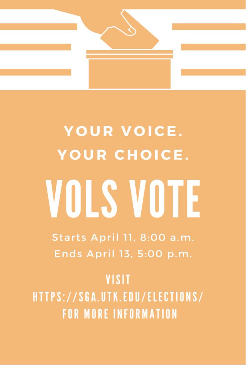 Goodmorning Vols! 🧡 VOTING CLOSES TOMORROW AT 5 PM! You still have time to cast votes NOW 👏