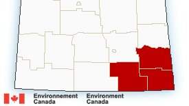 Des_Emilie's tweet photo. Avertissement de blizzard en vigueur pour le sud-est de la Saskatchewan. Période continue de visibilité presque nulle sous la neige &amp; dans la poudrerie. De la nuit de mardi à mercredi, jusqu'à vendredi matin. 30 à 50 cm de neige + rafales de vent (du nord) à 70 à 90 km/h #rcsk https://t.co/FH3ZtUDYfK