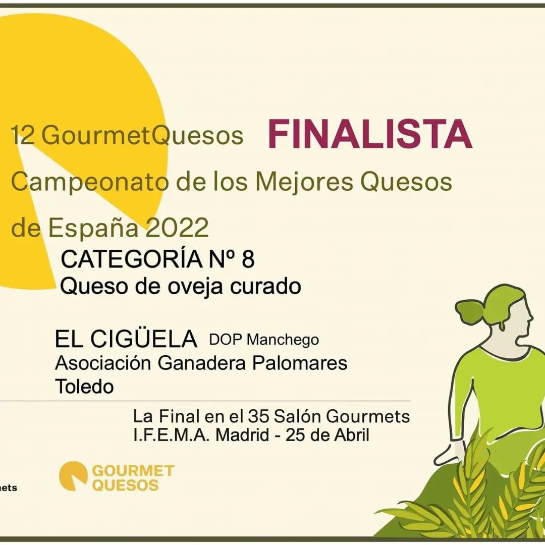dalenagastro's tweet photo. Nuestro queso curado #gigüela finalista #12GourmetQuesos Campeonato de los mejores quesos de España 2022 en categoria Queso de oveja curado 
Contacta conmigo
📧 davidgarcia@dalena.es
📞 648 28 16 32
.

#GourmetQuesos #GrupoGpurmets #SalonGourmet 
#dalenagastronomia #distribuidor https://t.co/NJDDGV4UwE