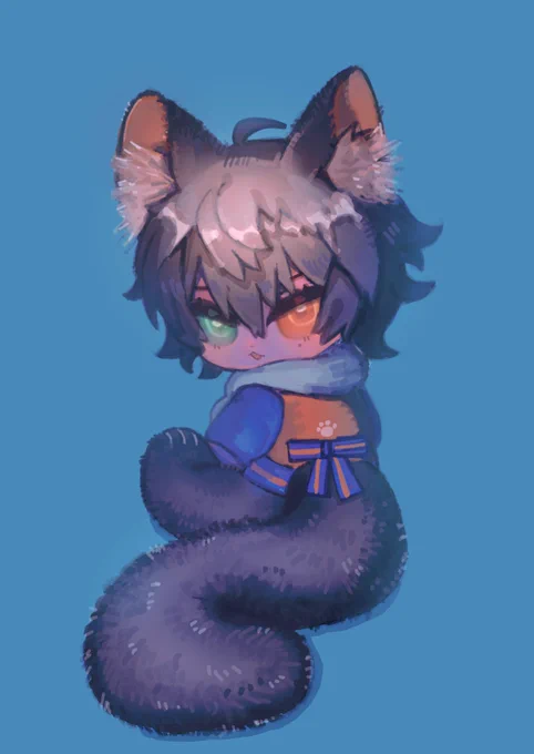 ふわふわのしっぽを見せてくれる🐱1️⃣ 