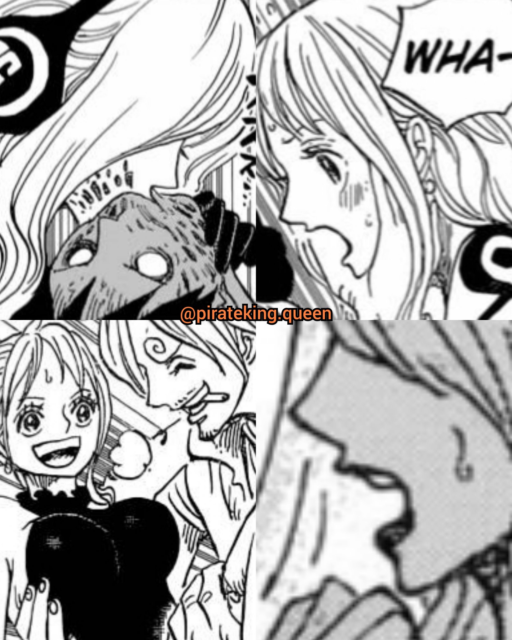 Piratekingqueen When Nami Got Jealous That Reiju Kissed Luffy And When Pudding Got Jealous That Sanji Caught Nami And They Smiled At Each Other One Piece Chapters 6 Amp 869 Episodes