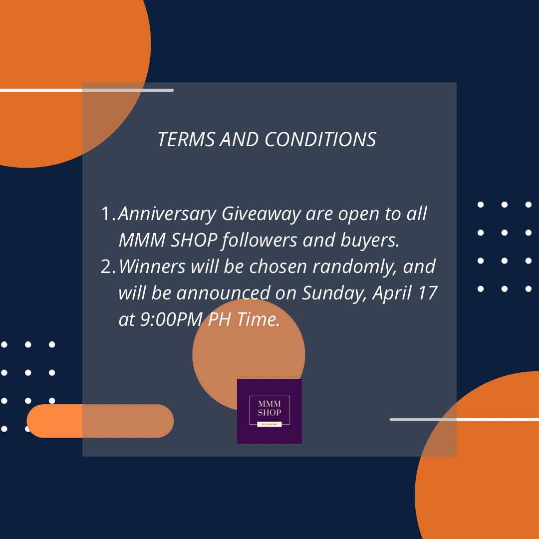 MMMSHOP125's tweet photo. MMM SHOP Anniversary Giveaway 💜

10 winners of ₱100 Gcash and 1 winner of ₱500 SM Gift Pass ‼️

To join:
1. Retweet and like this post
2. Must follow @MMMSHOP125 
3. Tag your friends

Winners will be announced on April 17, 9pm.

#MMMSHOPGiveaways https://t.co/j2Nc6qsvYz