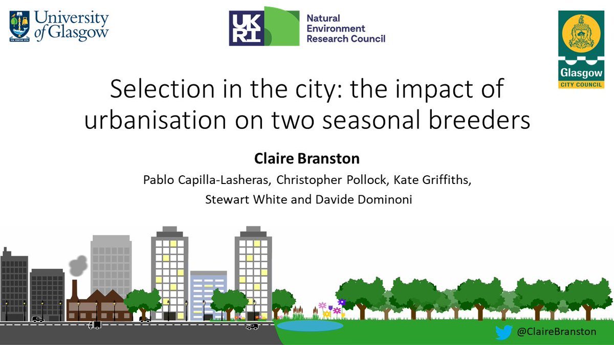 1/6 #BOU2022 #SESH1 #ornithology 🌆Urbanisation is occurring rapidly. For animal species, urban areas create novel selection pressures by: 1. Increasing amount of impervious surfaces; 2. Altering microclimates; 3. And changing community composition.