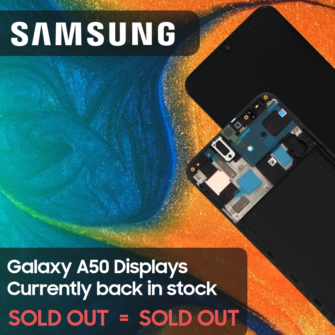 DutchSpares's tweet image. De Samsung Galaxy A50 displays zijn weer op voorraad en direct leverbaar bij DutchSpares!

LET OP! OP=OP 🚛

dutchspares.com/nl/samsung-a50…

Bekende Part Numbers:
GH82-19204A;19713A;19714A;19289A

#samsung #groothandel #servicepack #servicepacklcd #A50 #A505 #wholesale #distributor #LCD