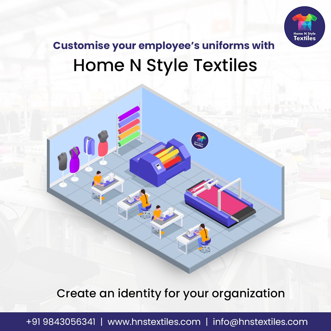 Now wear your company's vision and mission through us. Place your personalisation order.

Contact us at +91 98430 56341 or info@hnstextiles.com
#customisation #branding #tshirtbrand #textilenews #textilesindia #apparelmanufacture #fashion #trends #lovefashion #India #happy