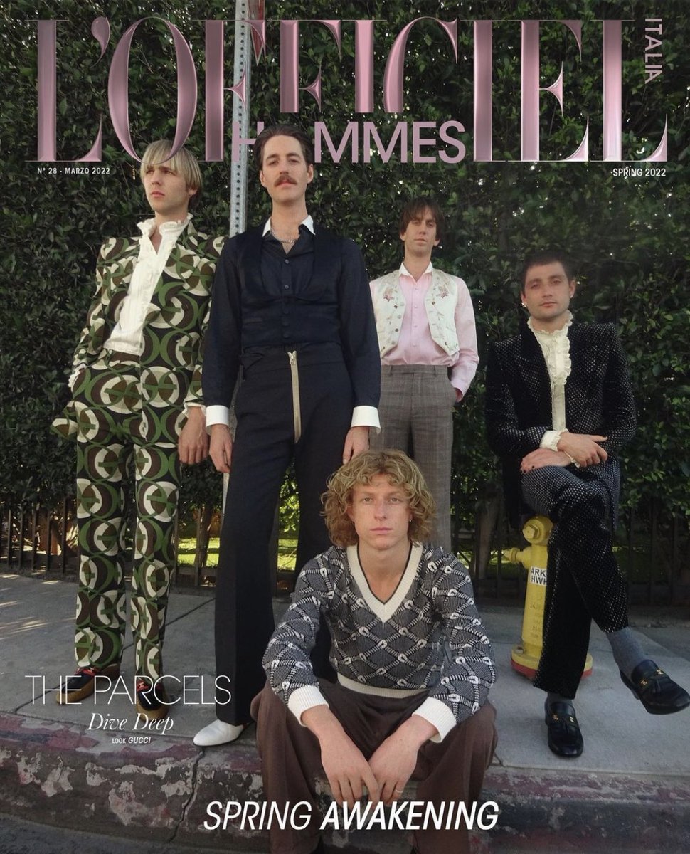 #TheParcels are an Australian band that is becoming a worldwide sensation. Electro-pop & soul per la band del momento @parcelsmusic Discover more: bit.ly/3KCfOEn Cover story for #LOfficielHommesItalia #TheParcelsmusic #Gucci