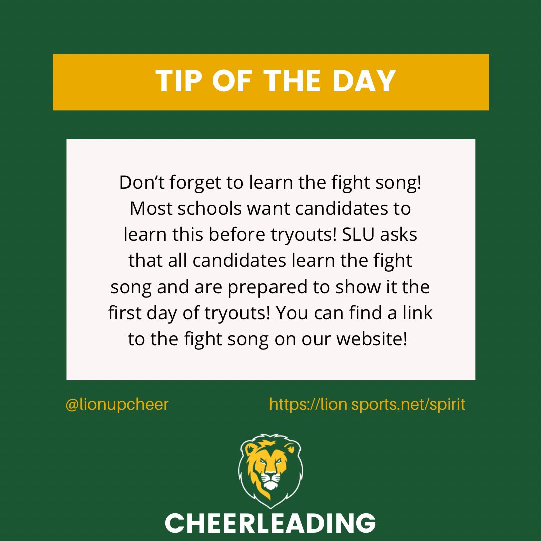 It’s Tryout Tip Tuesday!💚💛