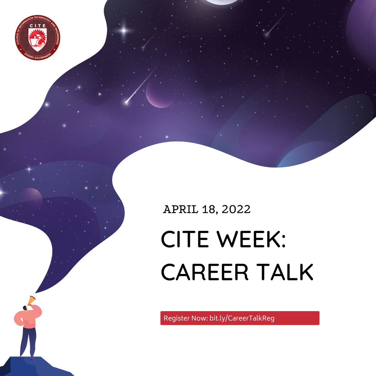 dlslsg_cite's tweet photo. The College of Information Technology and Engineering- Student Government, together with the different CITE Professional Organizations (ACES, IECEP, JPCS, JPIIE, and JIIEE) have prepared a special webinar for you, CITEzens!

Read more: https://t.co/Pjnc33gi9U https://t.co/Kc1FGuiQzH