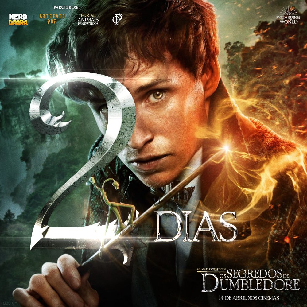 🚨 A MAGIA SERÁ LANÇADA!

 Em APENAS 2 DIAS, junte-se a Newt Scamander e sua equipe para mais uma aventura misteriosa no Mundo Bruxo. "Animais Fantásticos e os Segredos de Dumbledore" chegará depois de amanhã 14 de Abril. Pré-estreia amanhã

#FantasticBeasts 
#SecretsofDumbledore