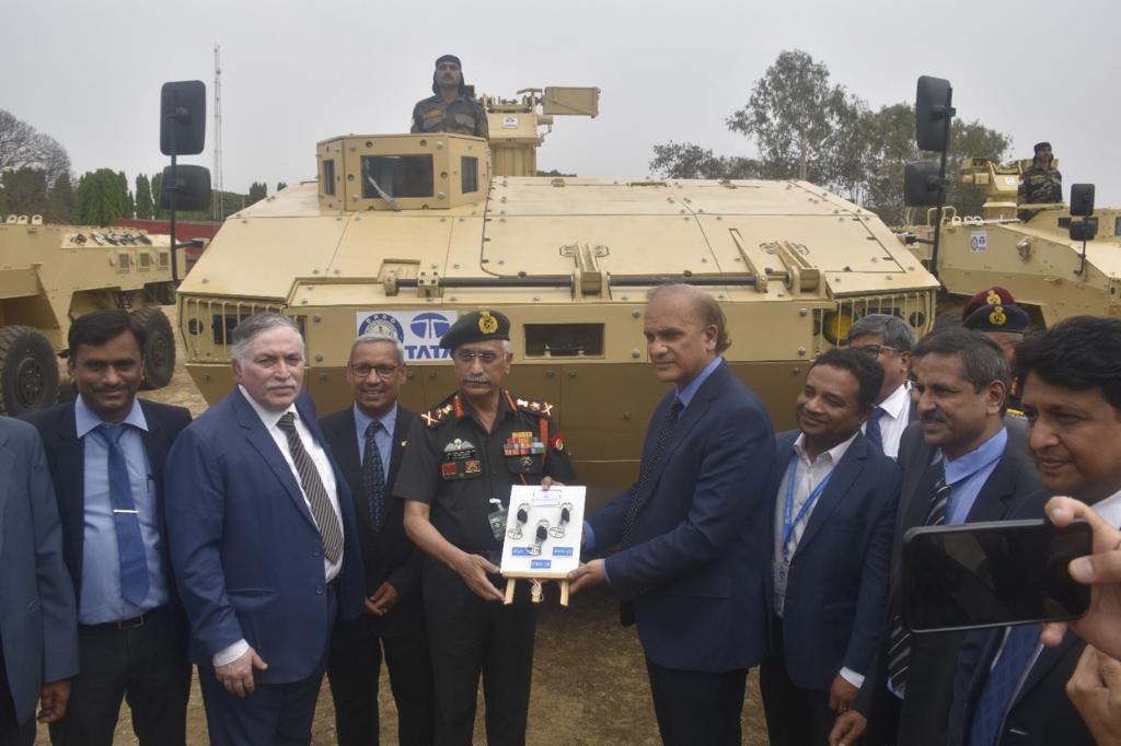 Amitraaz's tweet photo. TASL has officially handed over the 1st batch of 6 #DRDO Infantry Protected Mobility Vehicles (#IPMVs) to the Indian army. https://t.co/3Ly1vctzLp