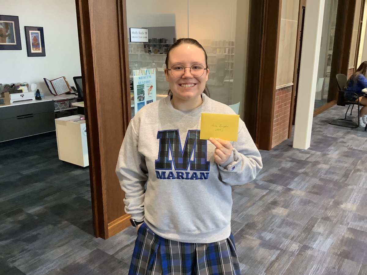 Marian_Library's tweet photo. @OmahaMarian  Congratulations to everyone who participated in this year's Marian Read-A-Thon! We had a great turnout!  The grand total for pages read by everyone was 20,194 pages!!!! But... we did have a few standouts and they have won this year's contest! https://t.co/i0h4MF8HV3