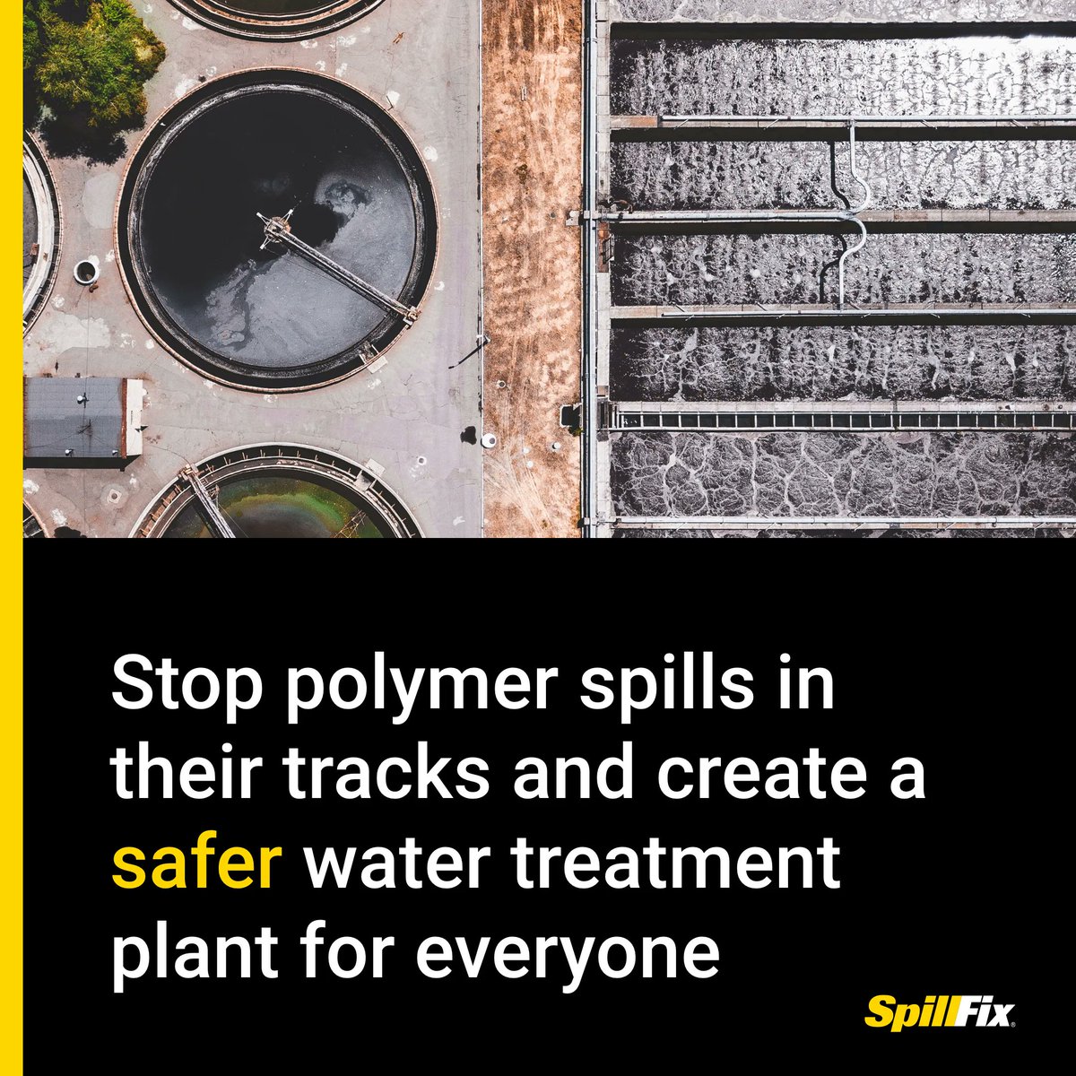 SpillFixUSA's tweet photo. Slippery flocculants making things at your treatment plant difficult? SpillFix granular absorbent can help!
⭐️ Clean flocculent spills quicker 
⭐️ Minimise slips, trips and falls throughout your workplace
⭐️ Reduce filtration clogging and improve productivity https://t.co/3NgjmcovBI