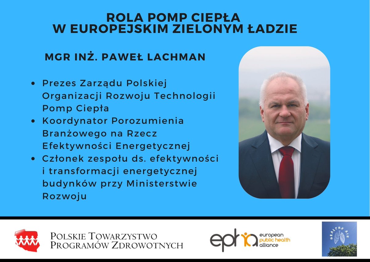 ZdrowePowietrze's tweet image. 📢Jednym prelegentów naszej konferencji będzie @Pawel_Lachman, Prezes Zarządu @pompy_ciepla, który przybliży znaczenie pomp ciepła dla Europejskiego Zielonego Ładu.

Serdecznie zapraszamy do Gdańska już 28 kwietnia, niebawem rusza rejestracja!📅

#CleanHeating