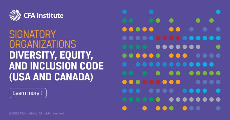 CallanLLC's tweet photo. Callan is thrilled to become an early signatory of the @CFAInstitute Diversity, Equity, and Inclusion Code! Callan's Lauren Mathias and colleagues from around the industry are featured in the news: https://t.co/0ZbgvIJrbo #diversityequityinclusion #dei #deicode https://t.co/xzzPyJKBlK