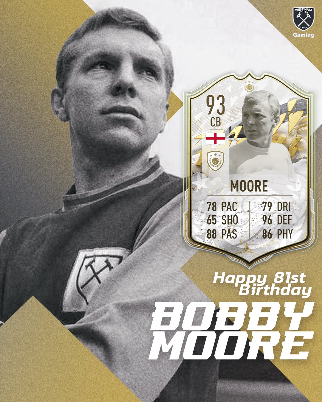 Happy Birthday to a true Icon Bobby Moore 