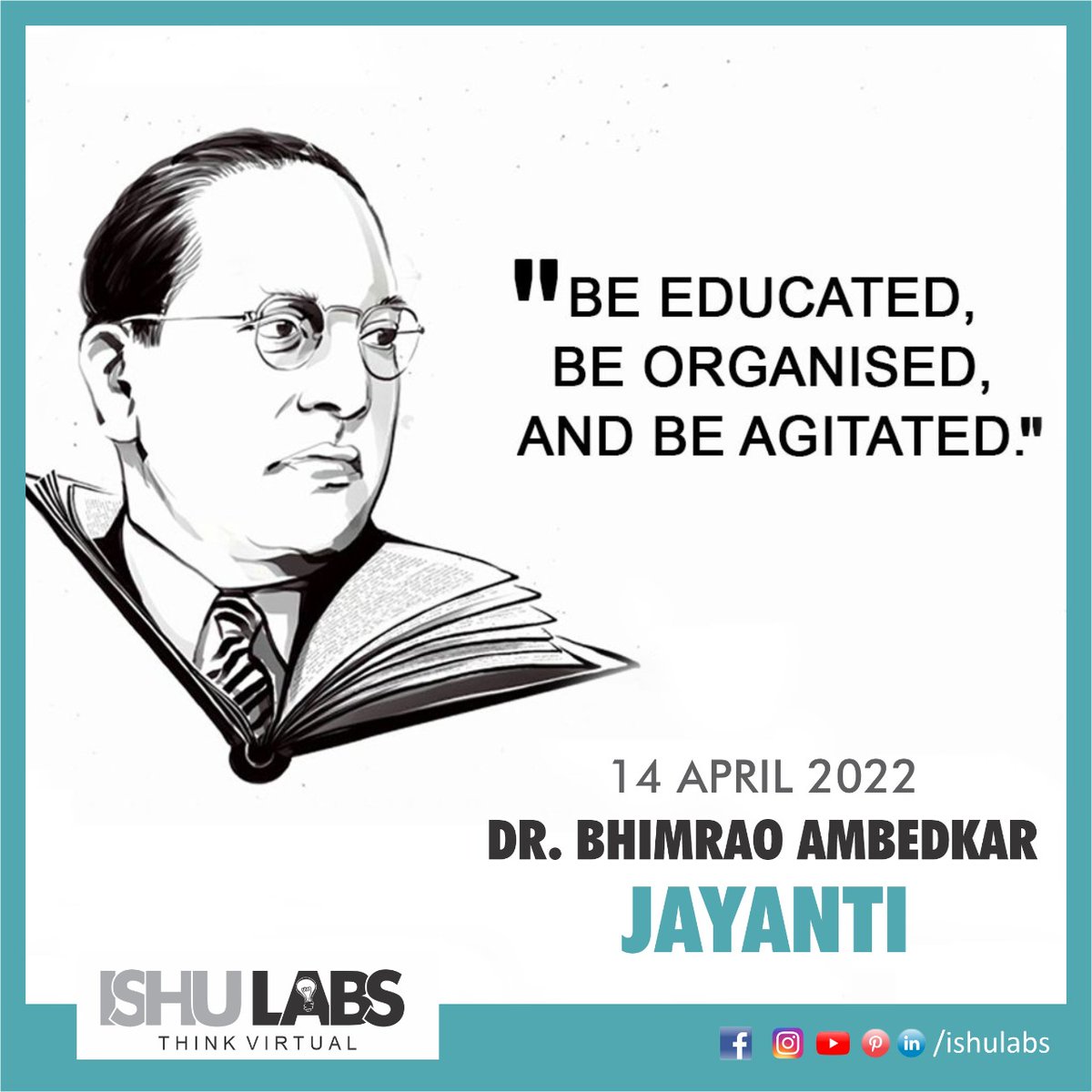 ishu_labs's tweet photo. Ishulabs Wishes you Happy DR. BR Ambedkar Jayanti 
#ambedkarjayanti #ambedkar #ambedkarism #babasahebambedkar #ambedkarites #india #bhimarmy #babasaheb #jaybhimboys #buddha #bhimraoambedkar #jaibhim #bhim #brambedkar #drbabasahebambedkar #buddhism #buddhist #jaybhimgirls https://t.co/yuruTOi1uG