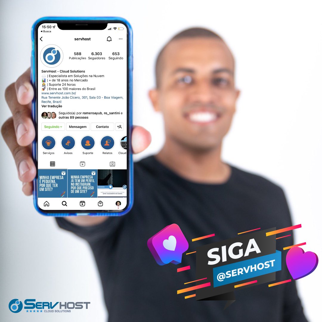 servhost's tweet image. Siga @servhost no Instagram!
Fique por dentro de notícias e novidades, também em nosso Instagram.

#servhost