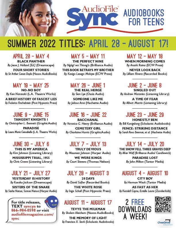 LrsdMedia's tweet photo. Check out these great titles being offered by @audiobookSYNC this summer! #CultureOfReading #LRSDReads https://t.co/XgcYsVGRMv