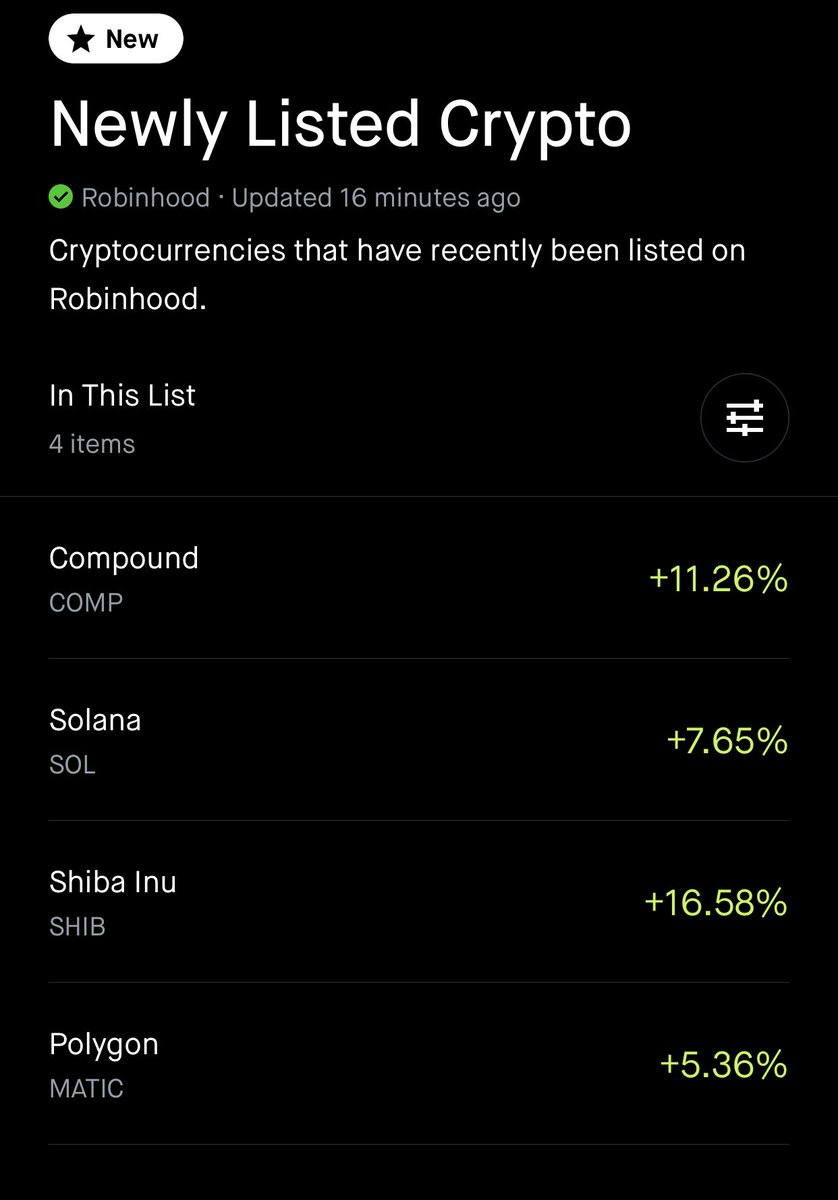 cryptojxhn's tweet photo. Its about damn time @RobinhoodApp  👏🏽 https://t.co/2swhkzmowW